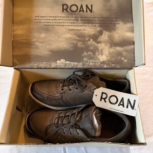 ROAN Men’s Lace-Up Sneakers in Brown